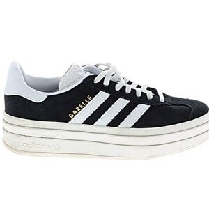 Adidas Gazelle Women's Black and White Platform Sneakers